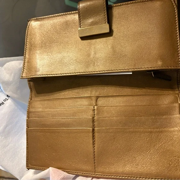 Gucci GG canvas‎ beige/brown canvas project wallet